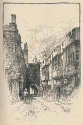 Northern Gate and Library, from King John