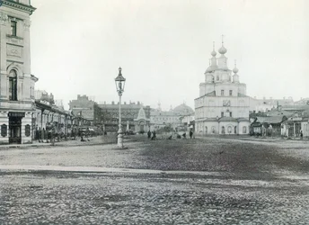 Okhotny Ryad Hunting Row, Moscow, Russia 1880s