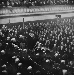 On 27th January, Mr. Churchill Addressed an Audience in Free Trade Hall, Manchester