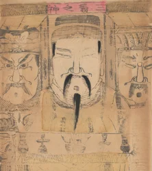 One hundred thirty-five woodblock prints including New Year