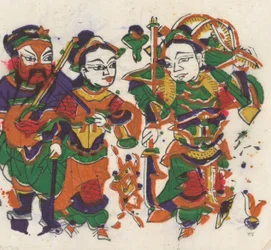 One hundred thirty-five woodblock prints including New Year