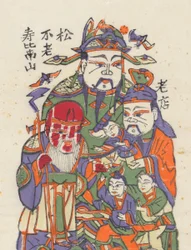 One hundred thirty-five woodblock prints including New Year