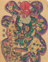 One hundred thirty-five woodblock prints including New Year
