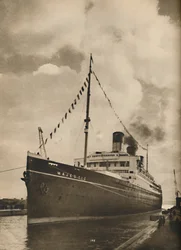 One of the Largest Ships Afloat, the Majestic Owned by the Cunard White Star Line