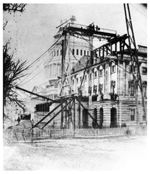 One of the Wings of the Capitol Near Completion, Washington DC, USA, c1860 1955