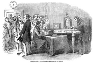 Opening of the 1851 London to Paris telegraph link, 1852