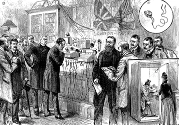 Opening of the Anglo-French telephone line