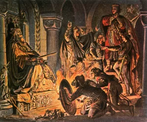 Otto III visits the tomb of Charlemagne
