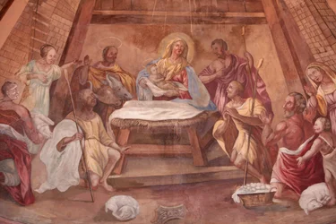 Nativity in Our Lady of Assumption Church, Cordon, France