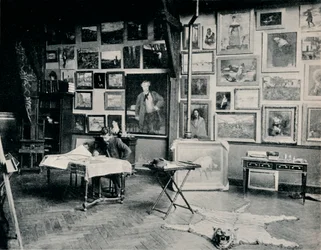 P. Roll in His Studio