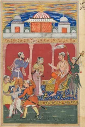 Page from Tales of a Parrot Tuti-nama: Eighth night: The prince