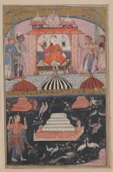 Page from Tales of a Parrot Tuti-nama: First Night: The Merchant Hears