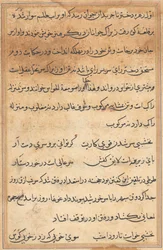 Page from Tales of a Parrot Tuti-nama: text page, c. 1560