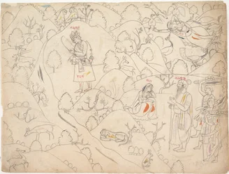Page from a Dispersed Ramayana Story of Rama