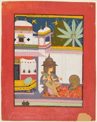 Page from a Ragamala series: Gujari Ragini, c. 1680