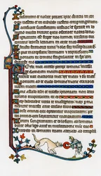 Page of decorated text, 1284-1316
