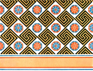 Painted Ceiling in the Tomb of Enene at Thebes, Egypt, 1928