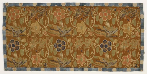 Panel with Dragons, Pearls, Phoenixes, and Floral Patterns