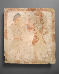 Panel with the God Pharro and Worshiper, ca. 3rd century A.D.