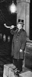 Panyer-Man Blowing a Silver Mounted Ox-Horn, Middle Temple Hall, London