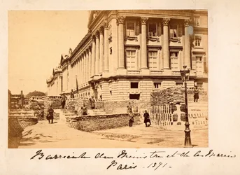 Paris Commune (1871): View of the Barricade at Place de la Concorde in Front of the Ministry of Marine
