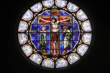 Notre-Dame-du-Rosaire church stained glass, Paris, France