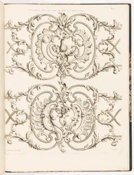 Small Balcony and other Grillwork from the Residence of Jean Lamour, pl. 23 in Recueil des Ouvrages de Serrurerier
