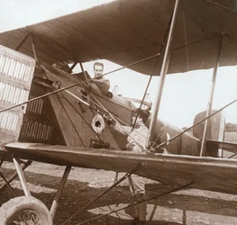 Pilot in Biplane