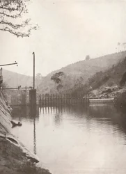 Pirahy Diversion Dam from Upstream of the Rio Light and Power Works, 1914