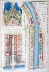 Plan for the Esplanade des Invalides, Universal Exhibition of 1900, Paris