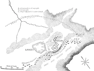 Plan of the Battle of Kambula, March 29, 1879