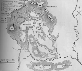 Plan of the Battle of Laings Nek, January 28, 1881