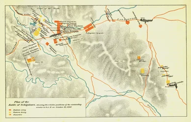 Plan of the Battle of Sekigahara, October 21st 1600