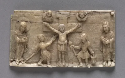 Plaque from a Portable Altar Showing the Crucifixion, 1050-1100