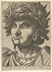 Vespasian with his head turned slightly to the left, from 