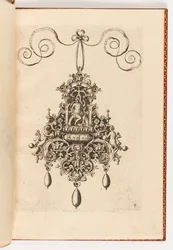 Plate 4, from Designs for Necklaces, Pendants and Earrings of the Highest Skill, the Final Work by Joannis Collaert