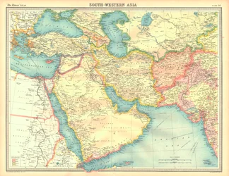 Political Map of South Western Asia