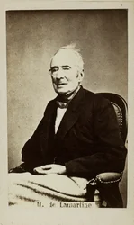 Portrait of Alphonse de Lamartine 1790-1869, 1860s