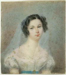 Portrait of Ewelina Hanska, née Rzewuska 1801-1882, 1820s
