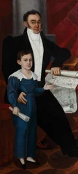 Portrait of Konstantin Rogal-Levitsky with Son Philipp