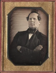 Portrait of Man Leaning Away from Camera, Late 1840s