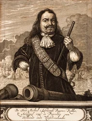 Portrait of Michiel de Ruyter 1607-1676 From: Schauplatz des Krieges, 1675