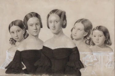 Portrait of Sisters Yelisaveta, Maria, Praskovya, Alexandra and Anna Dyakov
