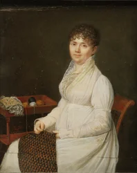 Portrait of a Woman with Tapestry Work