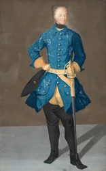 Portrait of King Charles XII of Sweden 1682-1718, 1710s