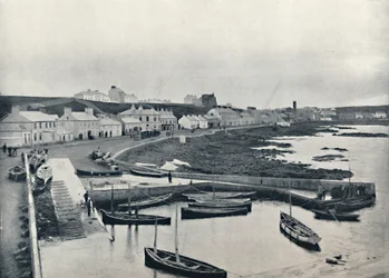 Portstewart - The Harbour and Town, 1895