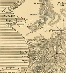 Positions of ANZAC forces on the Gallipoli peninsula in Turkey, First World War, July 1915, c1920