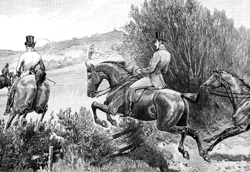 Prince Albert hunting near Belvoir Castle, Leicestershire