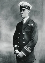 Prince Albert in the uniform of a lieutenant in the Royal Navy, 1918