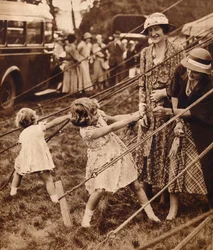 Princess Elizabeth and Princess Margaret Pull Their Weight, 1930s 1935